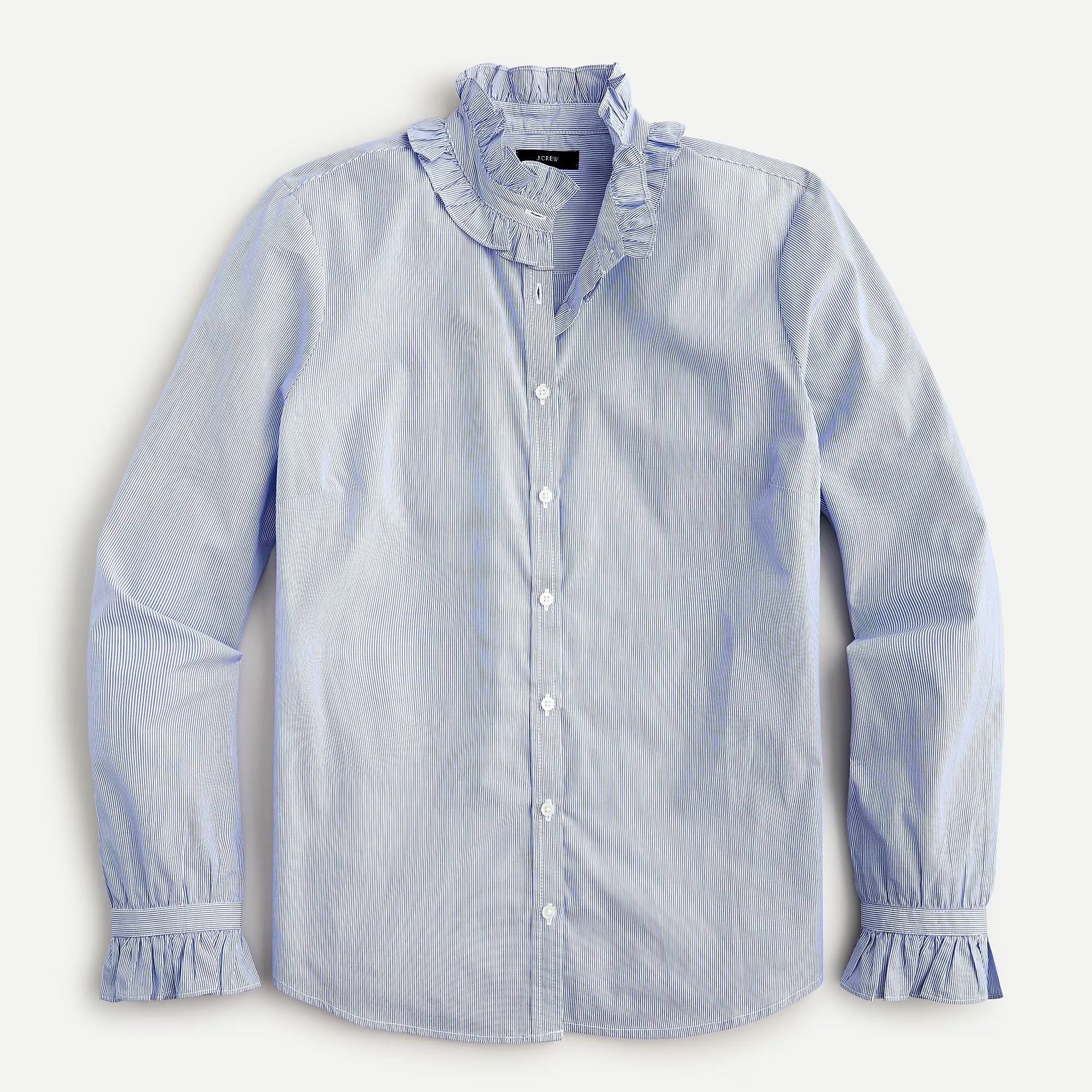 Ruffleneck classic-fit boy shirt in stripe | J.Crew US