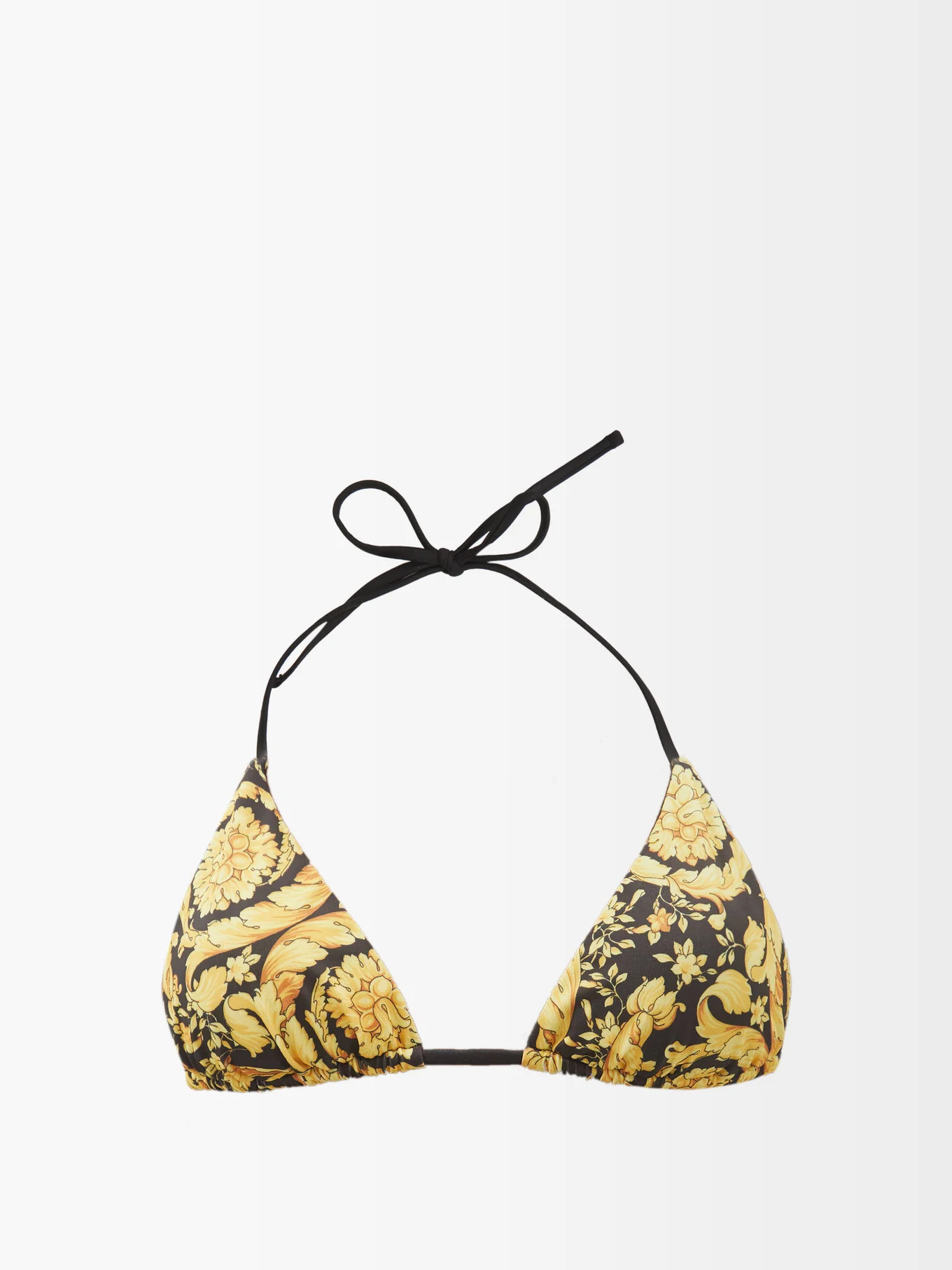 Baroque-print triangle bikini top | Matches (US)