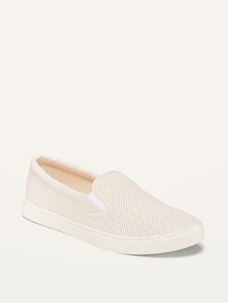 Faux-Leather Slip-On Sneakers for Women | Old Navy (US)