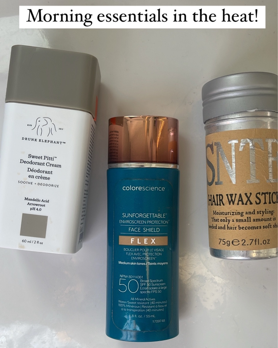 For a hot summer day you need: sweet pitti dependent - the ONLY natural deodorant that fully works, tinted sunscreen, and the best affordable hair wax stick (so you can do a sleek bun and get your hair off your neck for the heat!) 


#LTKBeauty #LTKSummerSales #LTKFindsUnder50
