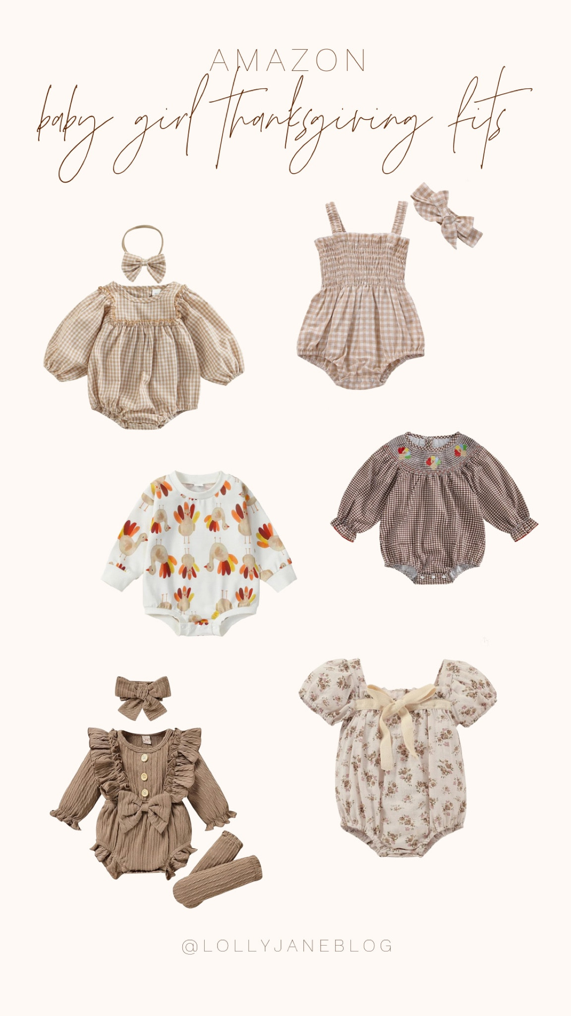 Amazon baby girl Thanksgiving outfits! 🍂

🍂🦃Get your little one ready for Thanksgiving with these adorable baby girl outfits! From sweet ruffled onesies to charming jumpers, each piece is bursting with festive patterns that will make your heart melt. Perfect for capturing those precious holiday moments! ✨ Shop now on Amazon and dress your tiny turkey in style! 💕 #ThanksgivingFashion #BabyStyle #ShopAmazon

#LTKHoliday #LTKSeasonal #LTKBaby