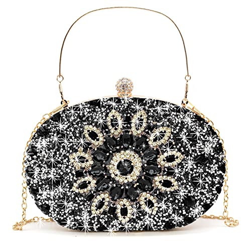Crbeqabe Rhinestone Evening Clutch Purses for Women Wedding Clutch Party Purses Bridal Diamonds Clutch Prom Cocktail Handbags | Amazon (US)