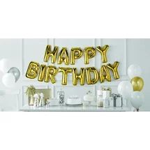 Gold "Happy Birthday" Balloon Banner Decoration | Walmart Online Grocery