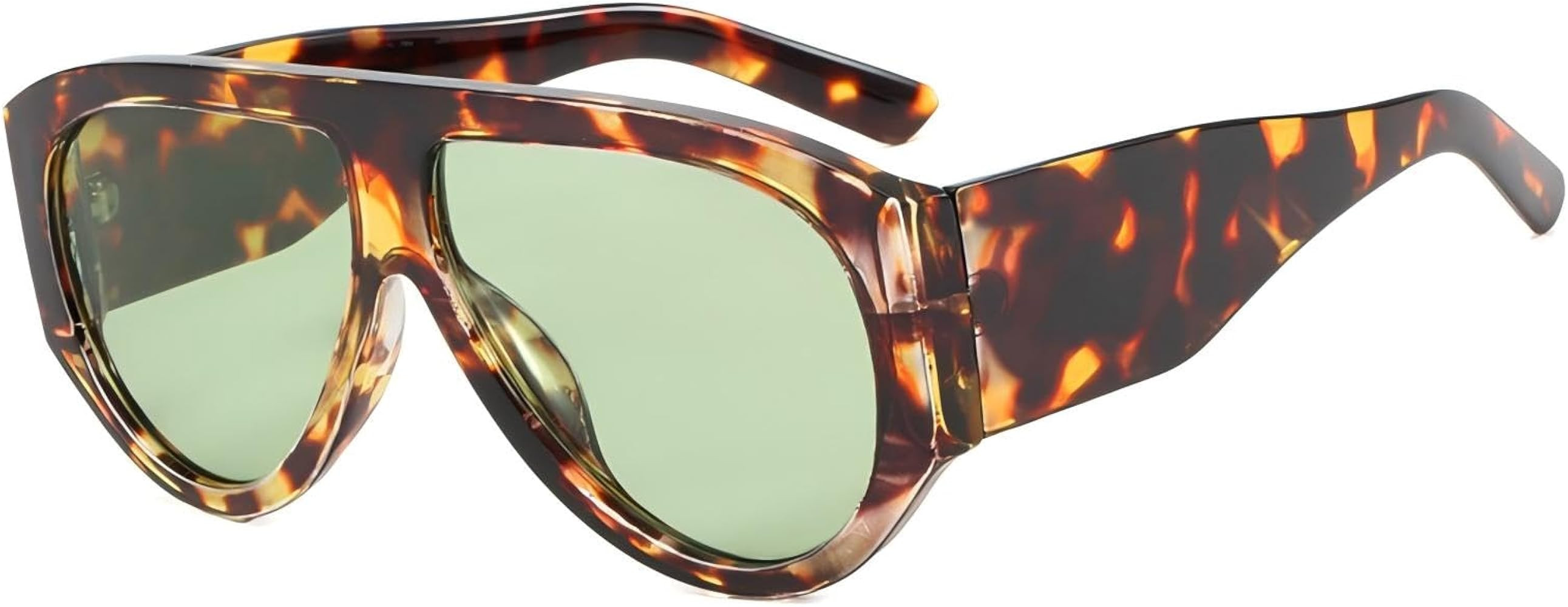 Trendy Retro Oversized Aviator Sunglasses for Women Men 70s Luxury Designer Thick Classic Sun Gla... | Amazon (US)