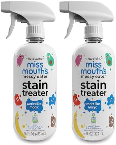 Miss Mouth’s Messy Eater Stain Treater Spray - Stain Remover - Newborn & Baby Essentials - 2-Pa... | Amazon (US)