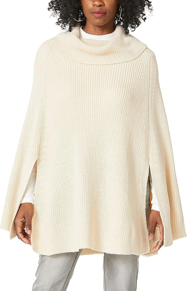 Moss Rose Women's Sweater Turtleneck Pullover Wrap Poncho Sweater for Fall Winter Holiday | Amazon (US)