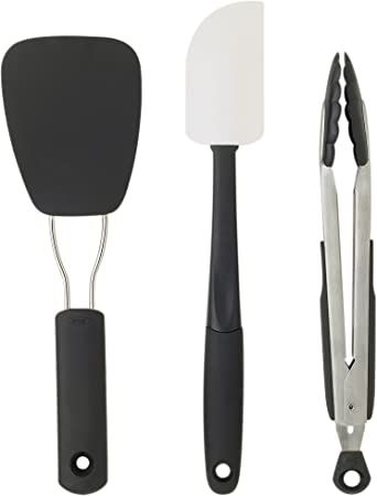 OXO Good Grips 3-Piece Utensil Set fpr Non-Stick Cookware Black | Amazon (US)