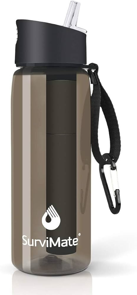 SurviMate 5-Stage 0.01μm Ultra-Filtration Filtered Water Bottle, BPA-Free Material, NSF/ANSI 42&... | Amazon (US)