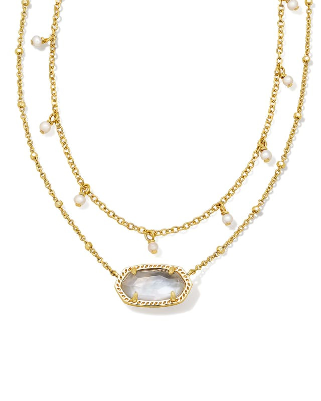 Elisa Gold Pearl Multi Strand Necklace in Ivory Mother-of-Pearl | Kendra Scott