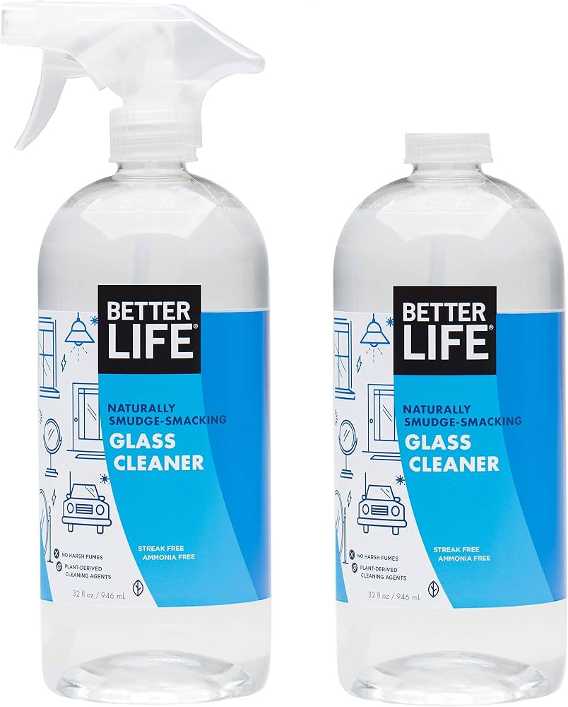 Amazon.com: Better Life Natural Streak Free Glass Cleaner, 32 Ounces (Pack of 2), 24425 : Health ... | Amazon (US)