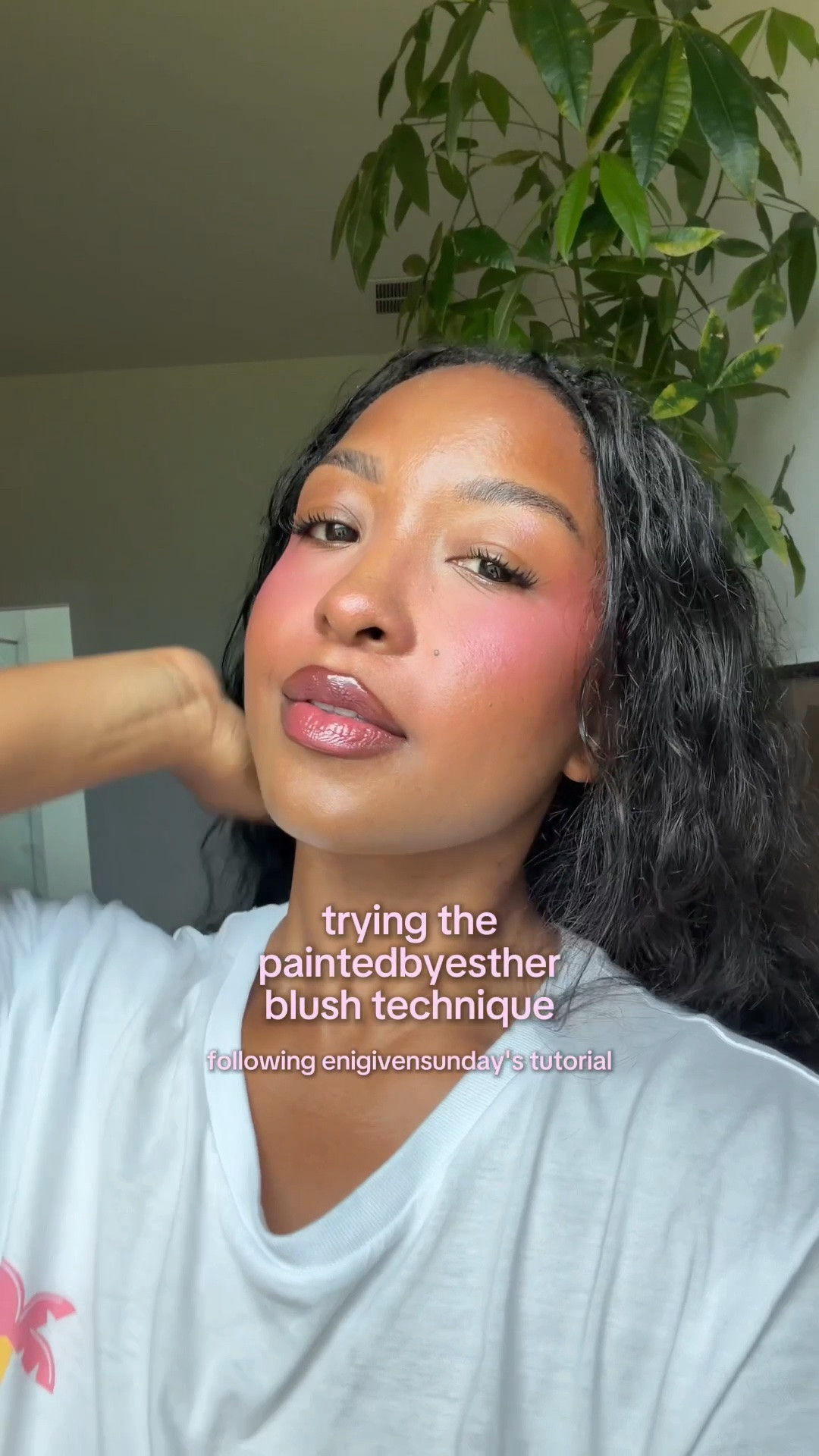 Trying the @paintedbyesther blush technique, following @enigivensunday ‘s tutorial 🩷.  It felt like I used so much blush, but next time we may need to do even more! 
#paintedbyesther #transitionblush #blushmakeup #pinkblush #pinkmakeuplook

#LTKgrwm #LTKBeauty