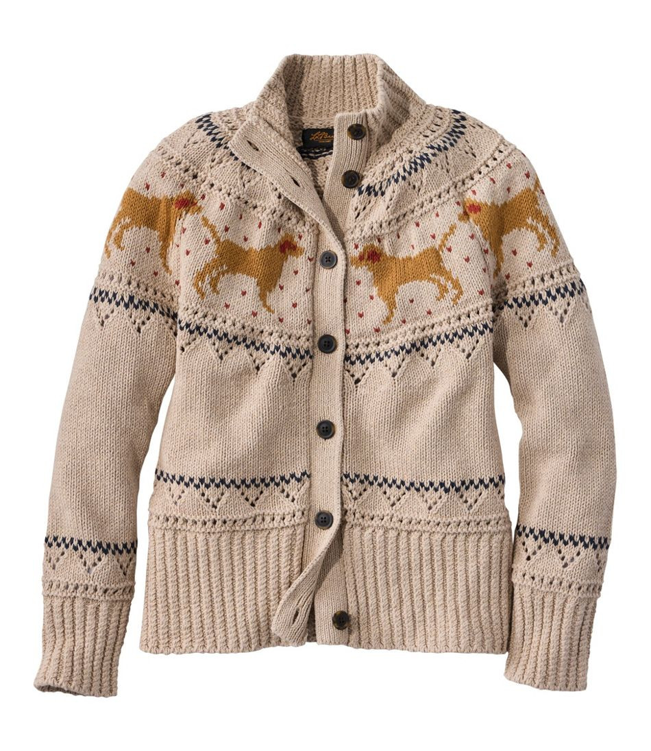 Women's Signature Cotton Fisherman Sweater, Short Cardigan Fair Isle | L.L. Bean