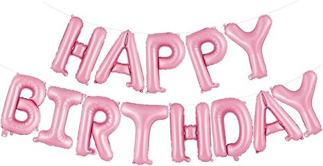 Happy Birthday Balloons Banner 16 Inch, Foil Balloon Personalized Name Letters Balloons Sign Birt... | Amazon (US)