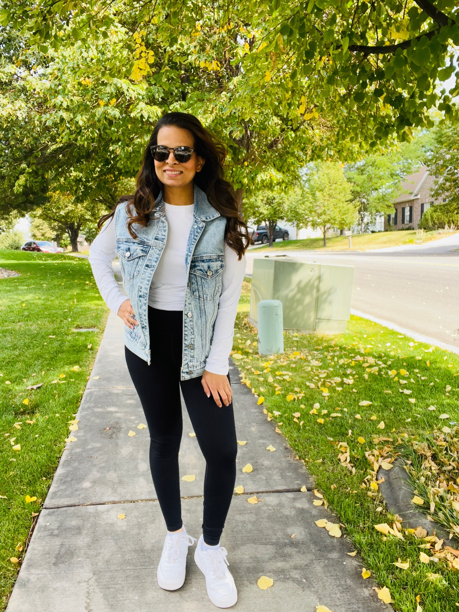 This is an oversized denim vest from Abercrombie that sold out. I’ve linked a bunch of similar styles! Cute #travel #outfit too! #falloutfit 

#LTKtravel #LTKstyletip #LTKSale
