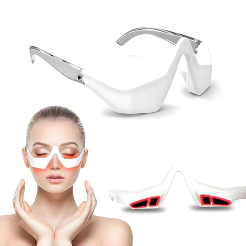 Under Eyes Red Light Therapy Massager Glasses,Microcurrent Eye face led red light Beauty Device u... | Amazon (US)