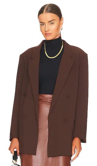 The Oversized Blazer in Chocolate | Revolve Clothing (Global)