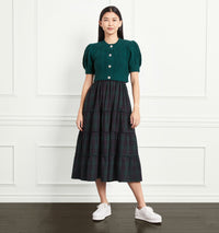 The Quilt Coat - Dark Green Satin | Hill House Home