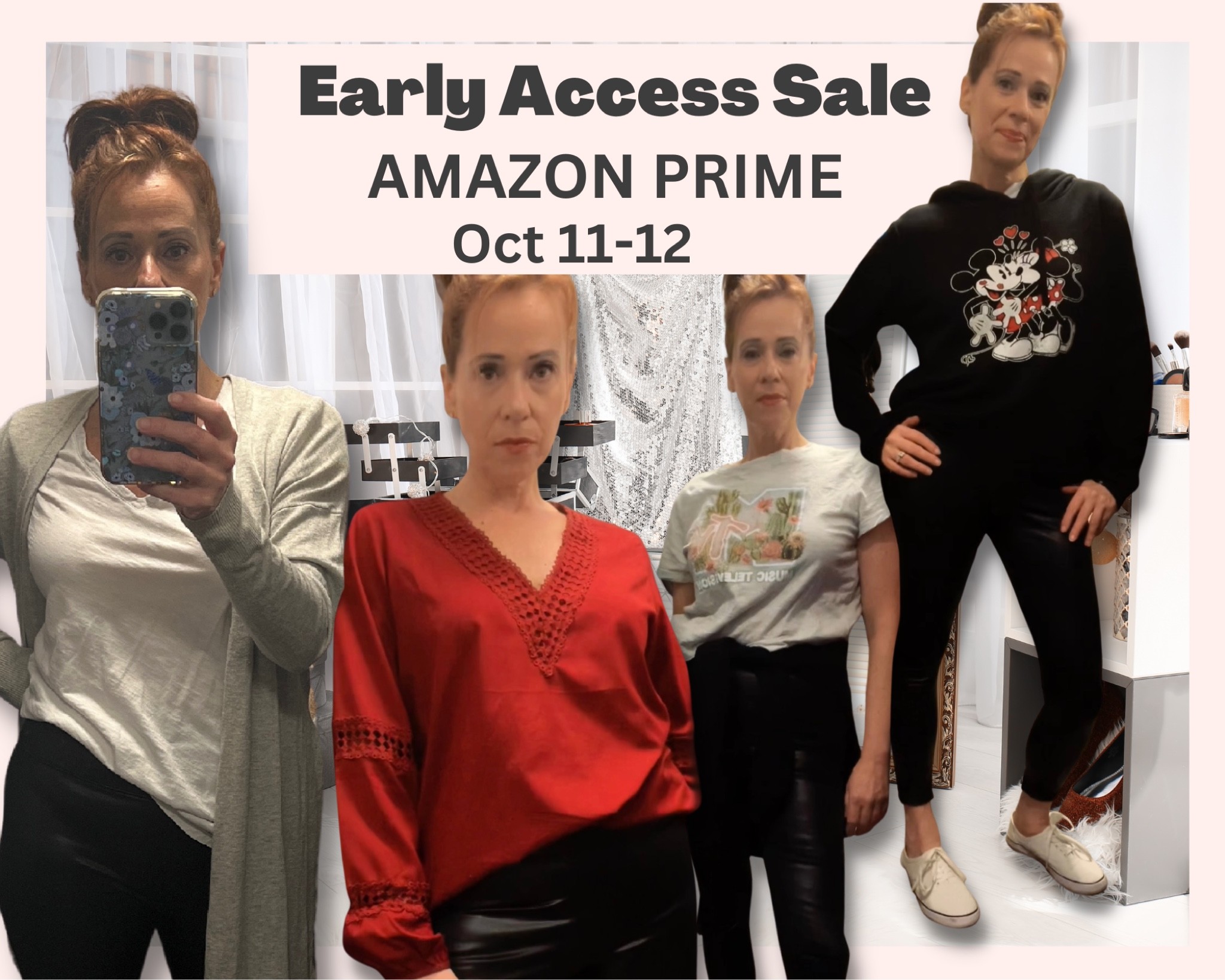 AMAZON PRIME EARLY ACCESS SALE!
Faux leather pants styled 4 ways: Tan ankle boots, white tshirt, burgundy blouse, graphic tshirt, and Minnie Mouse Hoodie #amazonprimeday #amazonsale #fauxleatherpants #falloutfits

#LTKcurves #LTKfit #LTKsalealert
