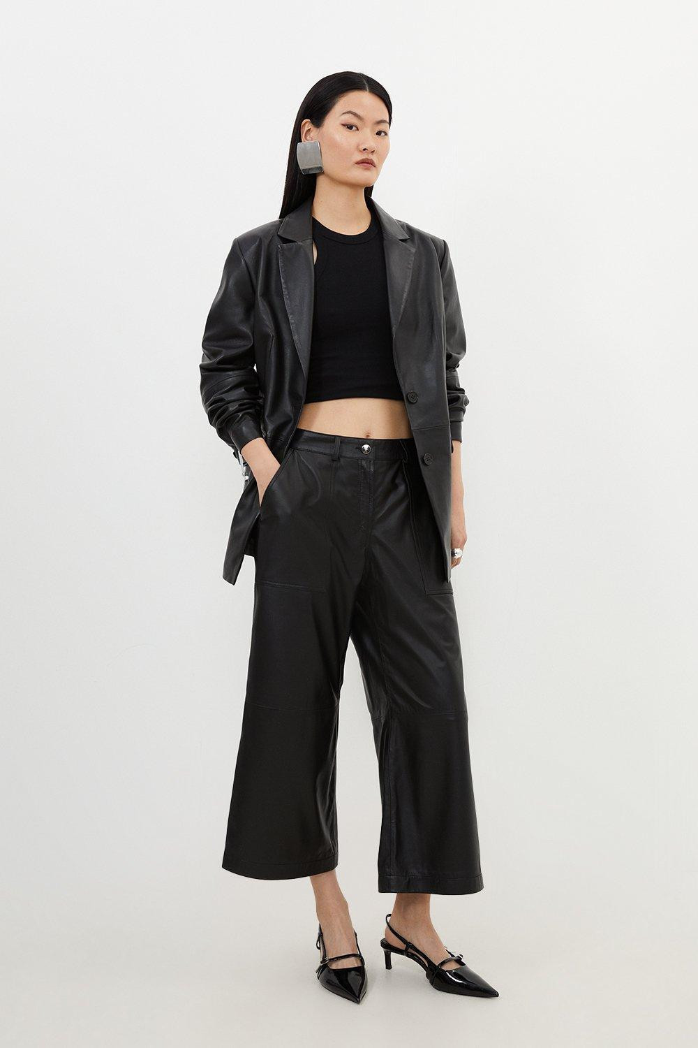 Leather Culottes | Karen Millen UK + IE + DE + NL