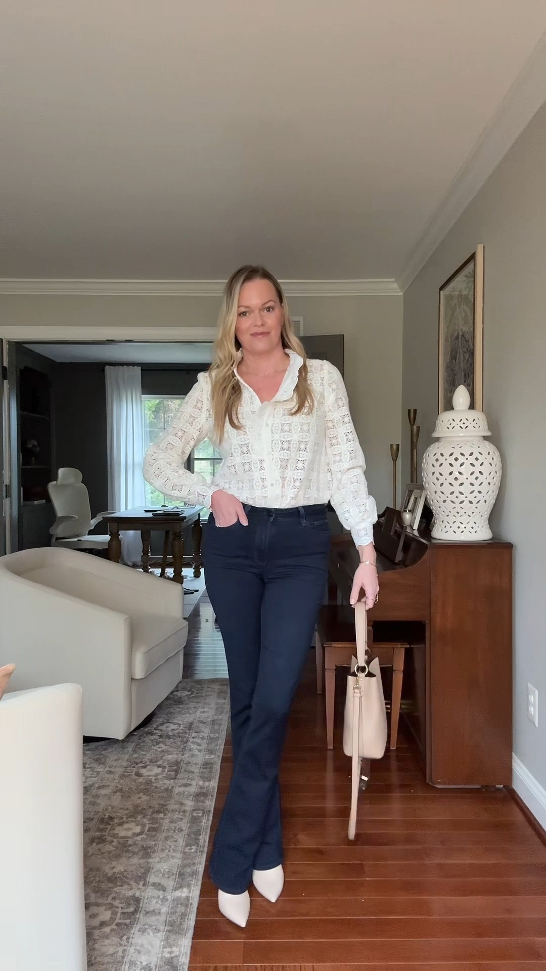 Jeans and a white top for date night 

#LTKOver40 #LTKSeasonal #LTKootd