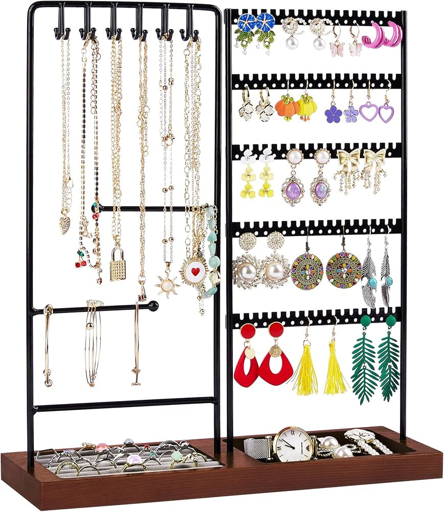 Vtopmart Jewelry Holder Organizer Stand Tree for Earring Necklace Ring Bracelets Display and Stor... | Amazon (US)
