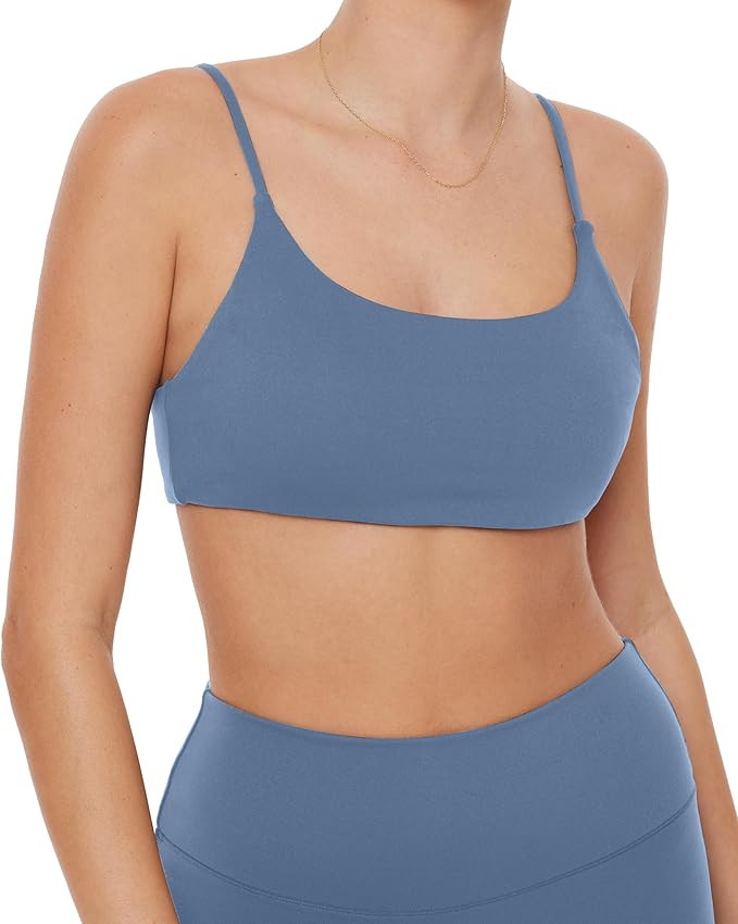 PAVOI ACTIVE Athleisure Bra | Low Support Scoop Neck Removable Pads Adjustable Straps Women's Lou... | Amazon (US)