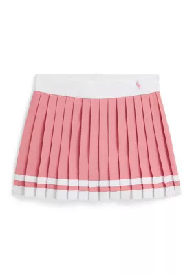 Ralph Lauren Childrenswear Girls 2-6x Striped Pleated Skort, Pink, 5 | Belk