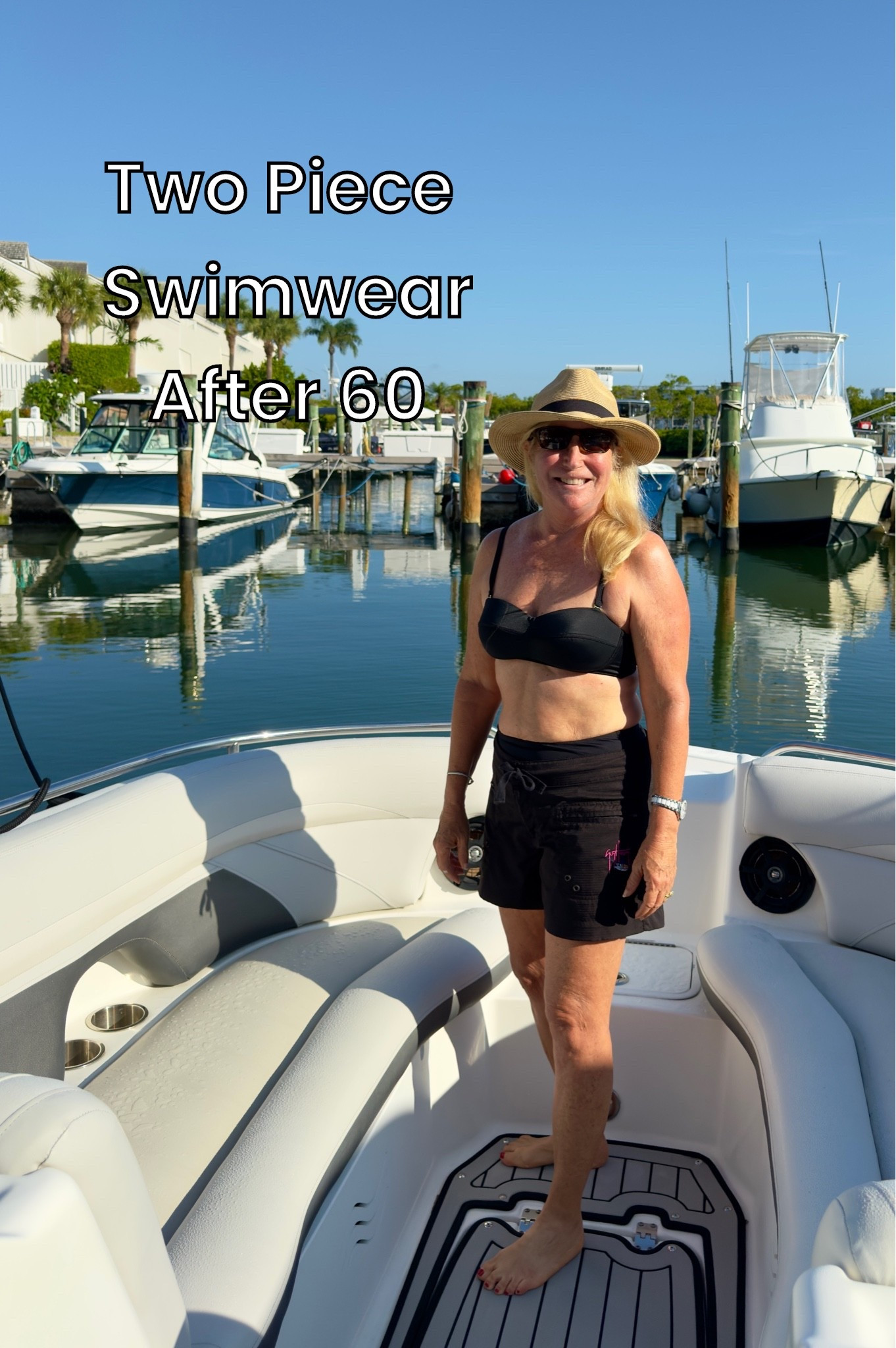 Two Piece Swimwear after 60, yeah or nay?? For me it is a yeah! I love a full cut bottom and frequently wear board shorts and a SPF shirt as a coverup! You can start slow with a midkini and move to more skin exposed. Be proud of how well you are aging.

#LTKOver40 #LTKSwim #LTKTravel
