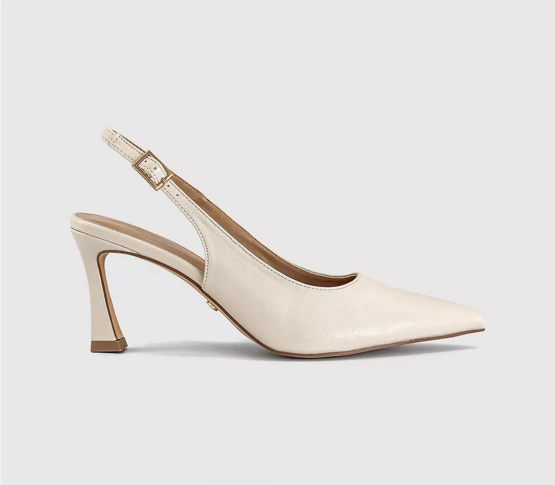 OFFICE Harley Buckle Slingback Court Heels Off White - High Heels | Office Shoes (UK)