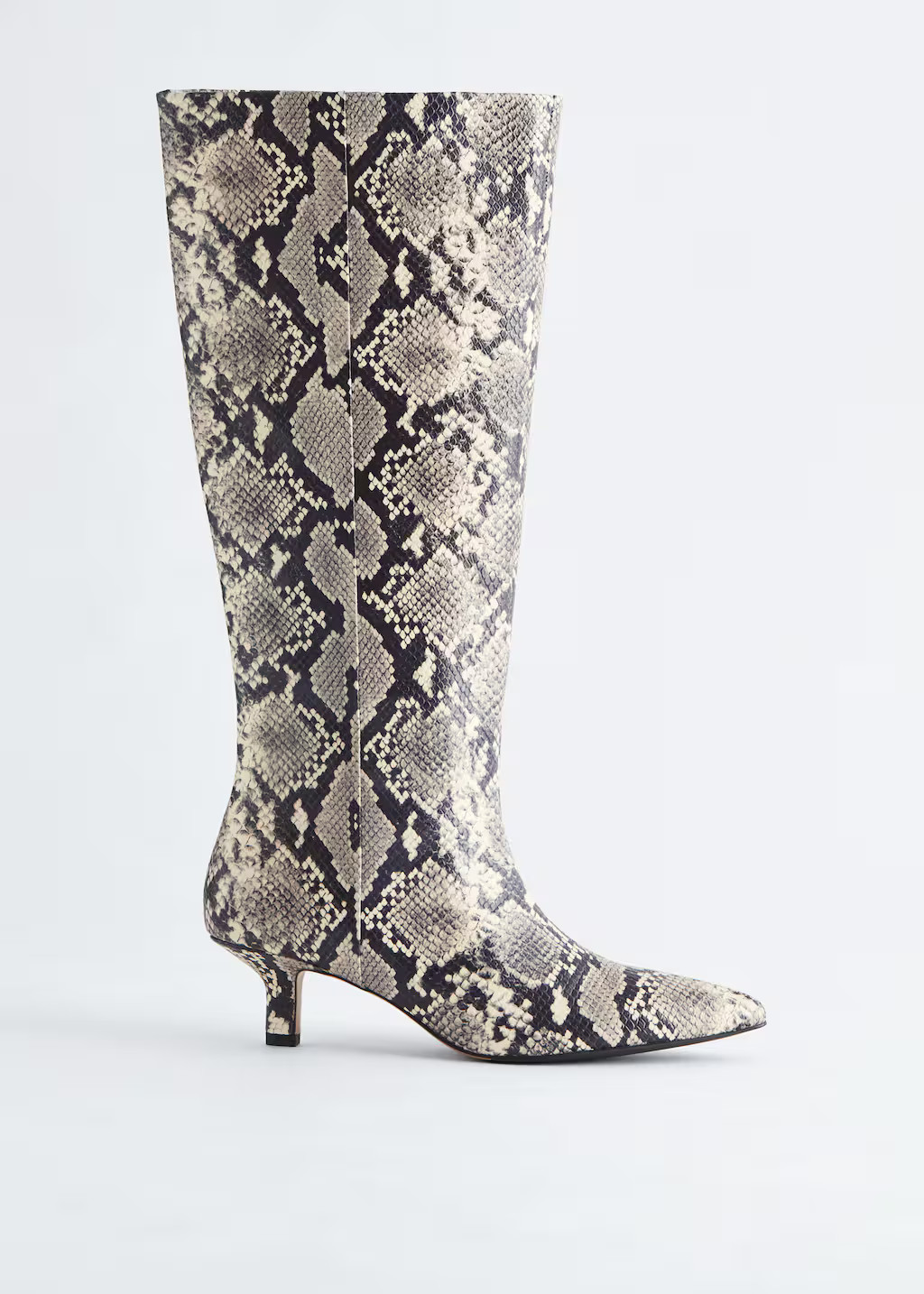 Kitten Heel Leather Knee Boots | & Other Stories UK