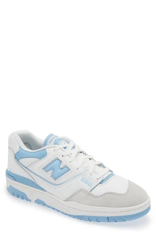 New Balance 550 Basketball Sneaker in Munsell White/Blue Haze at Nordstrom, Size 9.5 | Nordstrom