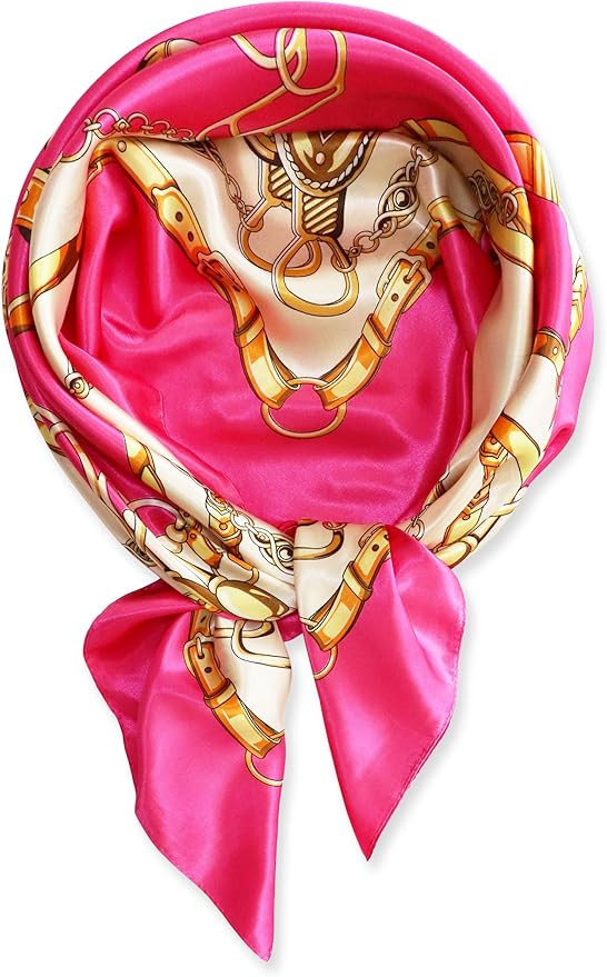 vabovin Silk Like Head Scarf for Women Satin Printed Bandana for Hair Wrapping Fashion Accessory ... | Amazon (US)