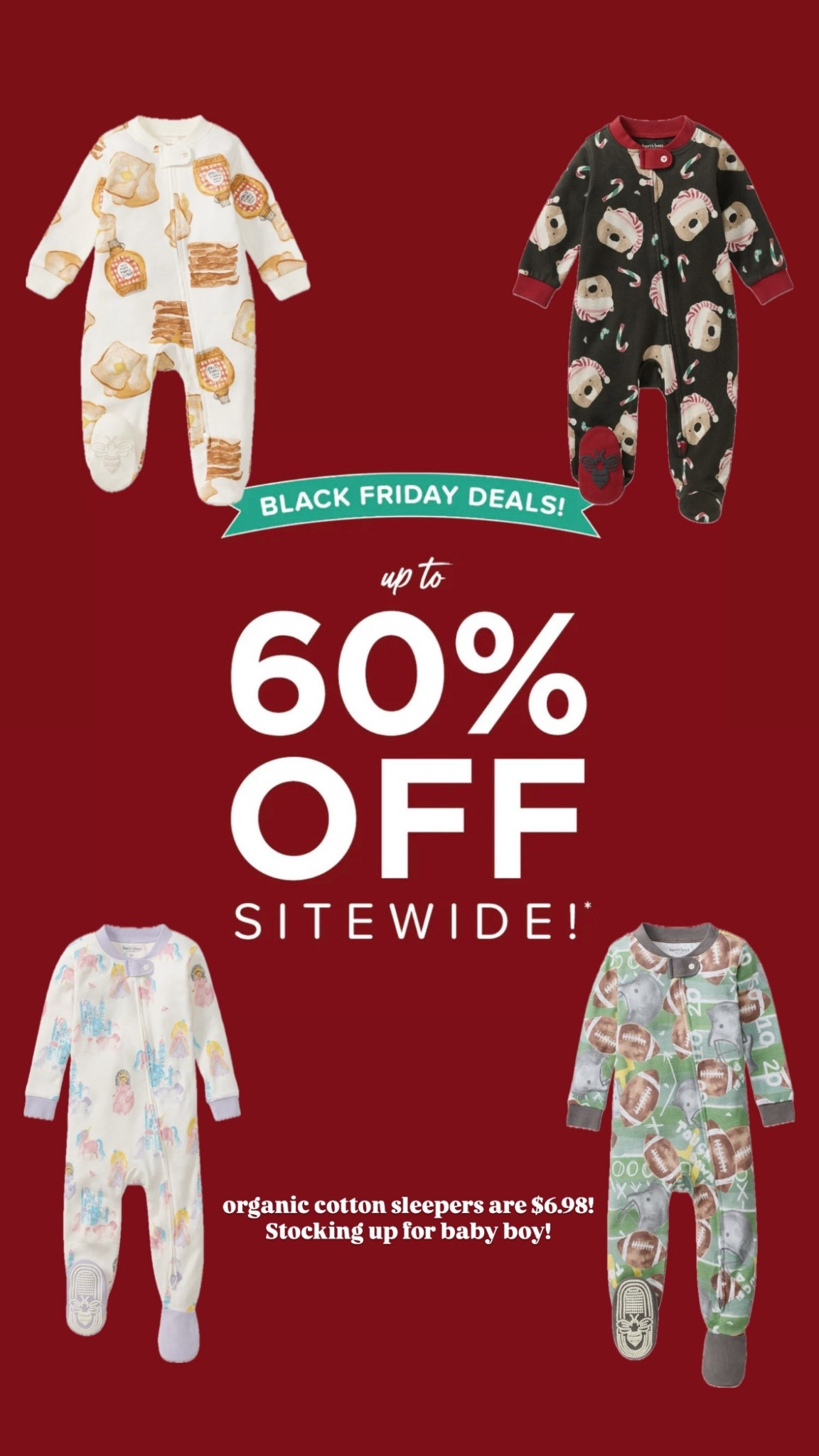 $6.98 for organic cotton sleepers! Best time stock up on PJs for baby and toddler! 

#LTKCyberWeek #LTKmomlife #LTKBaby