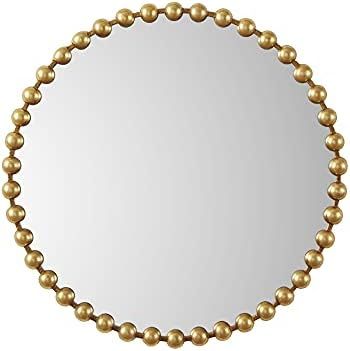 Madison Park Signature Wall Décor Marlowe Metal Spherical Frame Round Mirror for Living Room - Home  | Amazon (US)