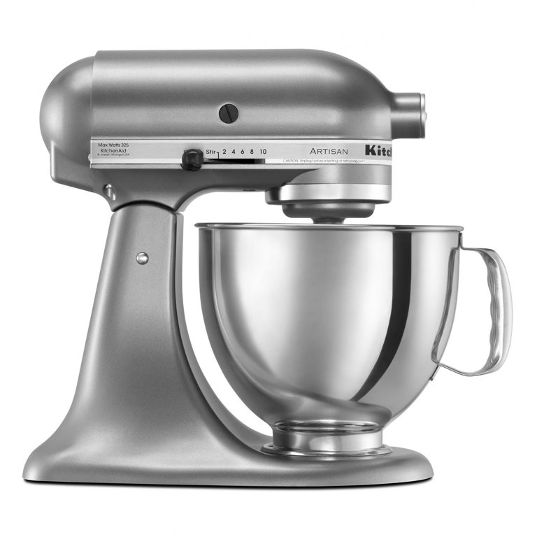 KitchenAid Artisan Series 5-Quart Tilt-Head Stand Mixer, Contour Silver,  KSM150PS | Walmart (US)