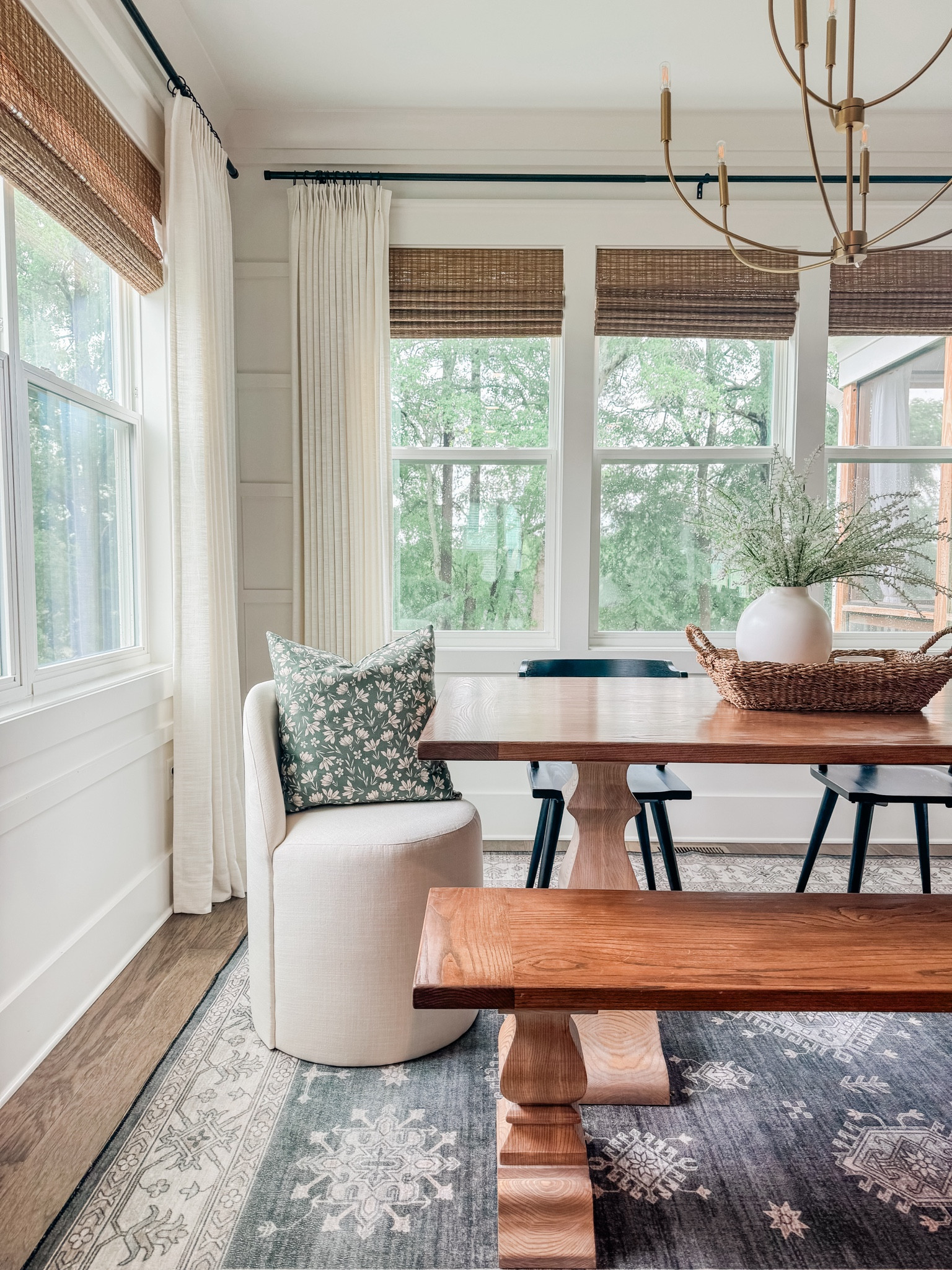 ✨Upholstered Dining Chairs 

I love these modern end chairs paired with a more vintage style table like mine! Transitional spaces are my favorite 🤩

#upholsteredendchairs #diningchairs #moderndiningchairs #eatinkitchen #kitchennook #diningroom #diningroomdecor #transitionaldesign #modernandvintage @twopages #viralpinchpleat #pinchpleat #wovenshades #bambooshades

#LTKHome #LTKStyleTip #LTKFamily