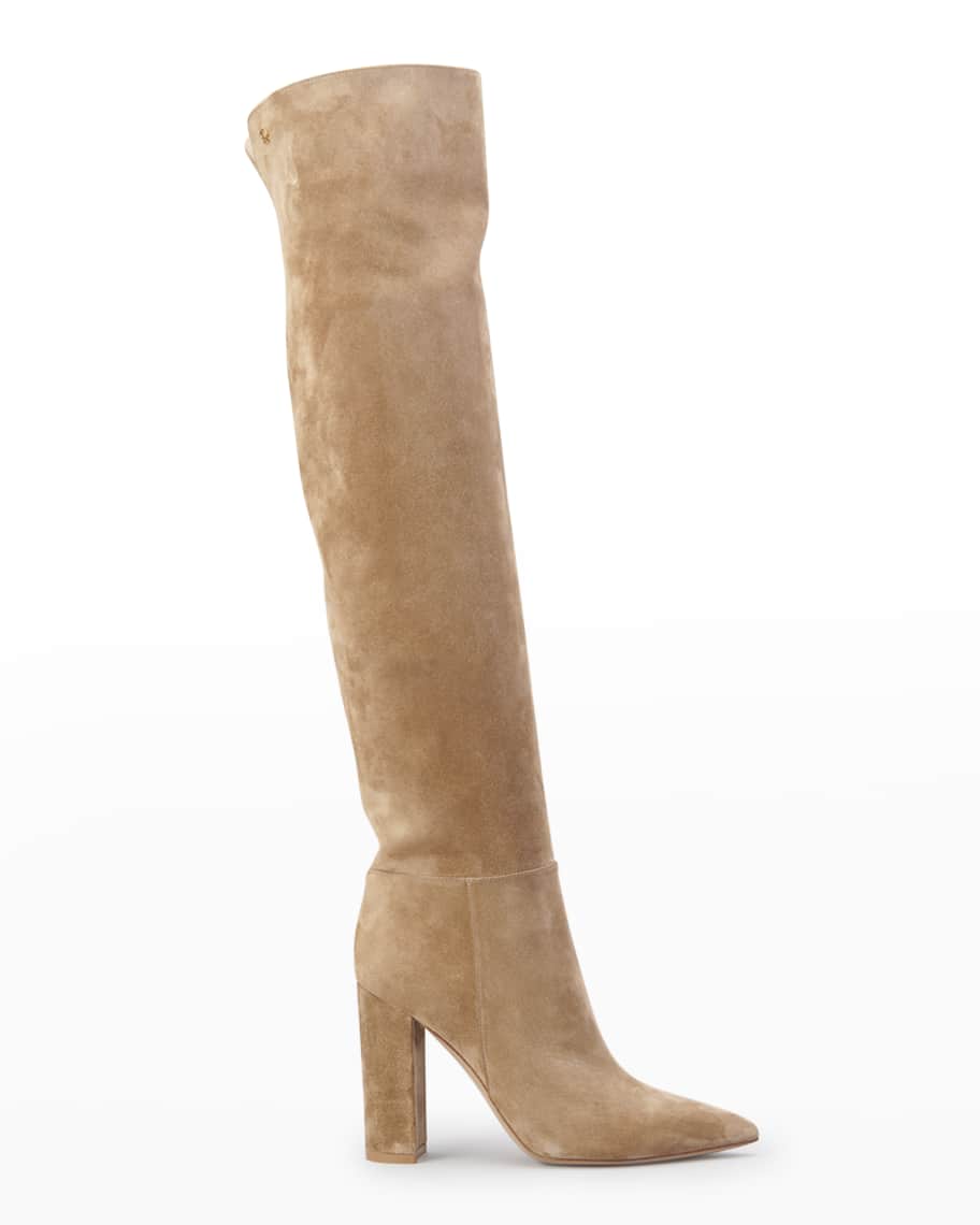 Gianvito Rossi Piper Suede Over-The-Knee Boots | Neiman Marcus