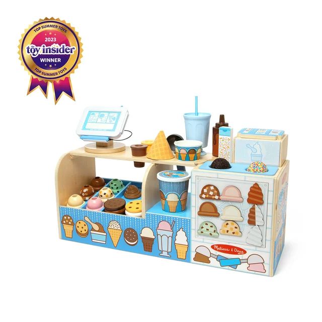 Melissa & Doug Wooden Cool Scoops Ice Creamery Play Food Toy - FSC-Certified Materials | Walmart (US)