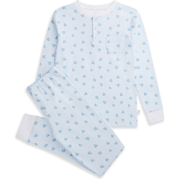 Blue Love Heart Pajamas, Child | Maisonette