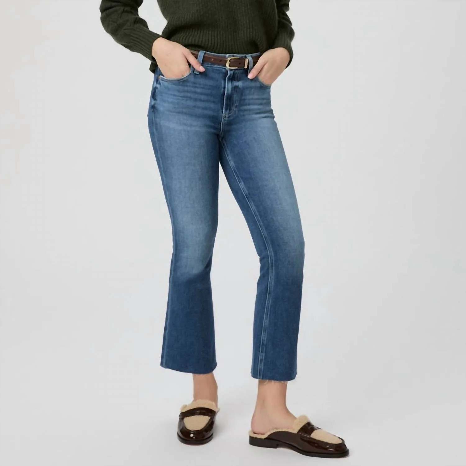 Colette High Rise Crop Jean In Magnolias | Shop Simon