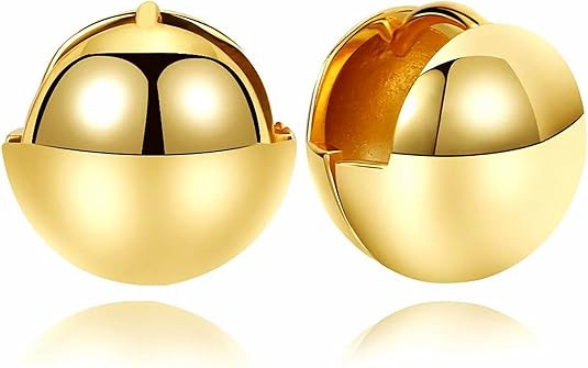 WOWORAMA Gold Chunky Hoop Earrings for Women Filigree Gold Hoop Earrings Lightweight Basket Hoop ... | Amazon (US)