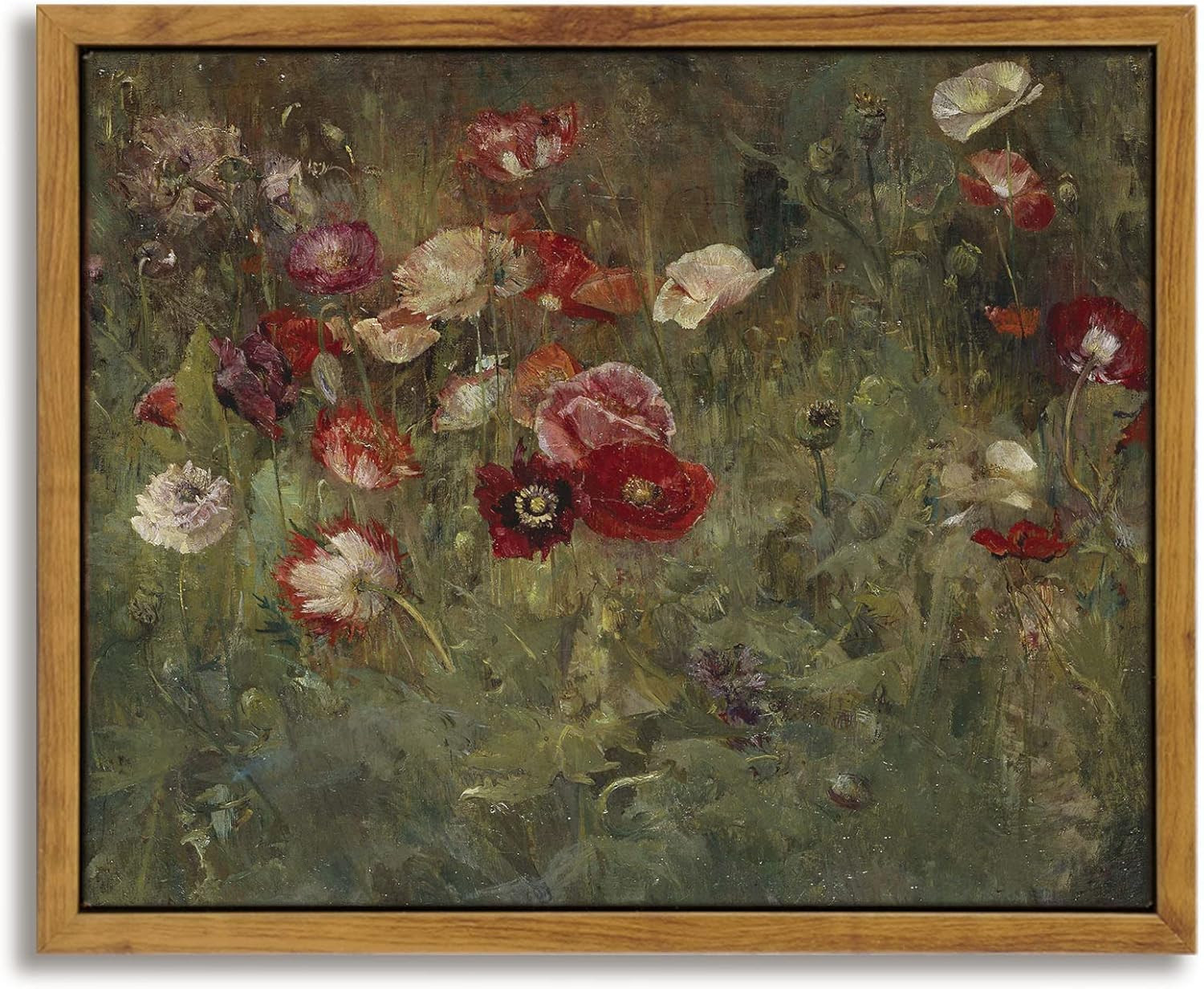 InSimSea Framed Canvas Prints Wall Art Home Decor, Classical Floral Scenic Oil Painting Canvas Pr... | Amazon (US)