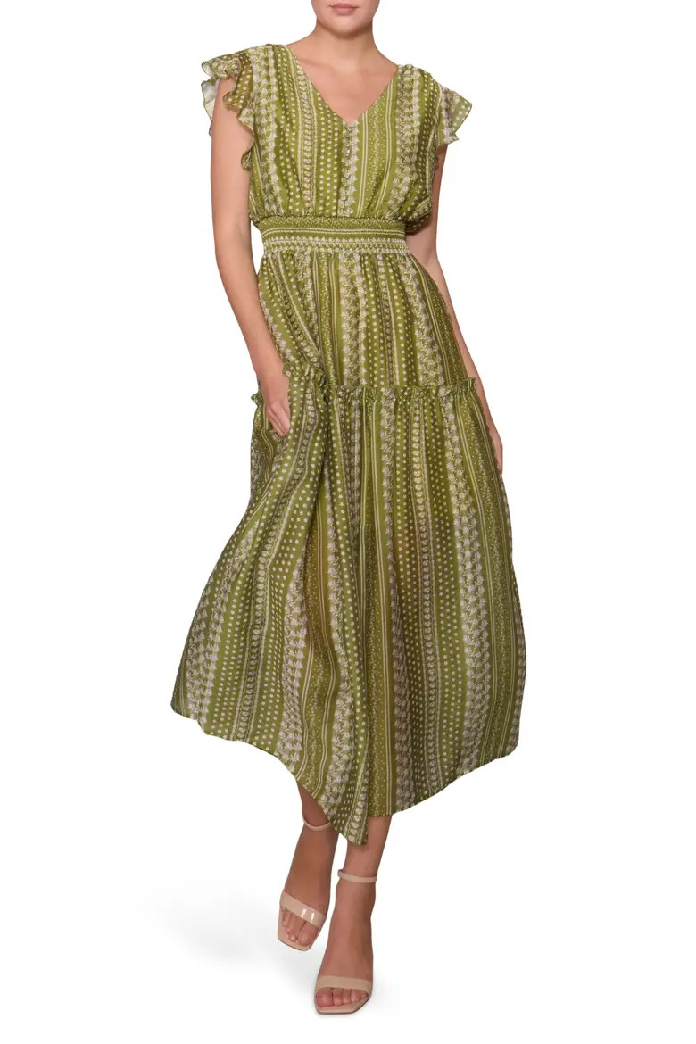 MELLODAY Flutter Sleeve Maxi Dress (Women) | Nordstromrack | Nordstrom Rack