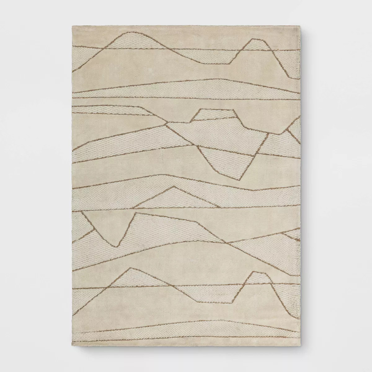 5'x7' Textured Knitted Area Rug Ivory - Threshold\u2122 | Target