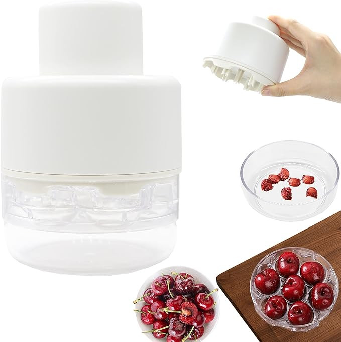 PCTC Cherry Pitter Tool - Pit Remover for Cherries, Multi-Functional Fruit & Vegetable Tool, Quic... | Amazon (US)