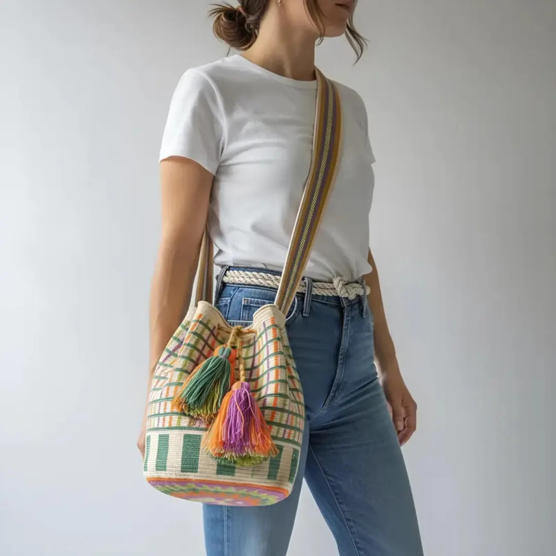 Handmade Wayuu Mochila Bag: Large Colombian Crochet Shoulder Bag - Etsy | Etsy (Global)