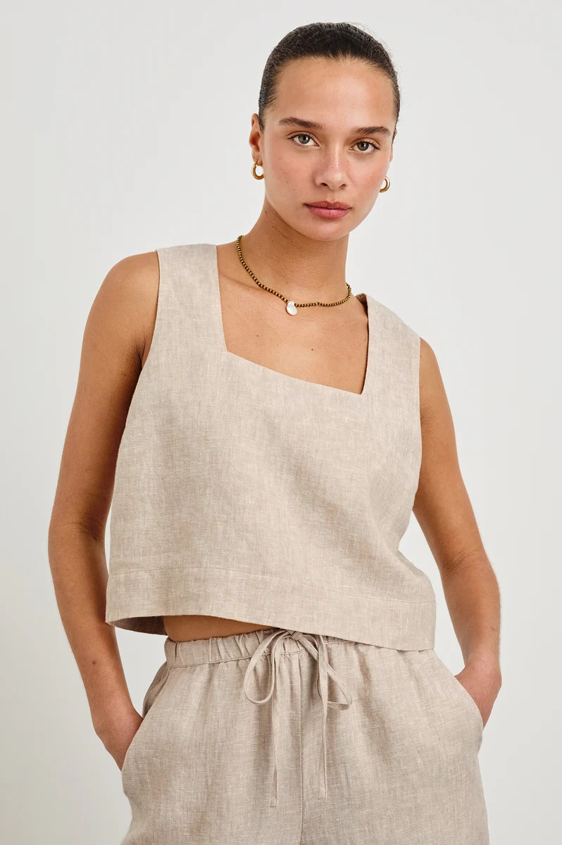 AKIRA TOP - HEATHERED FLAX | Rails