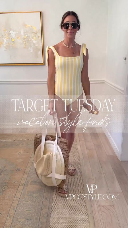 Today’s #TargetTuesday haul is all about #summervacation This yellow one piece swim suit with the white pin stripes. It pairs perfectly with some of the cute kids swimsuits prints from BB or minnow. The white gauzey shirt and button up shirt set can be worn as pjs, but also makes the softest swim coverup set. & if you want a vacation dress that can go from pool coverup to dinner, this $40 fringe crochet dress is tha ONE! 🙌🏻


#LTKtravel #LTKswim #LTKunder50
