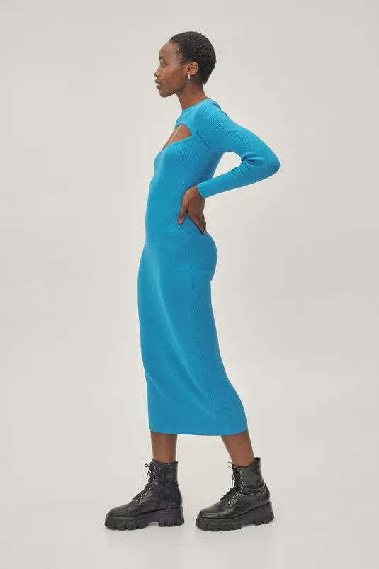 Cut Out 2 In 1 Knitted Top and Midi Dress | NastyGal (UK, IE)
