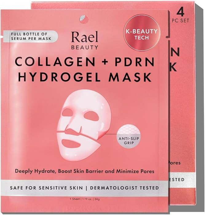 Rael Collagen PDRN Hydrogel Face Masks – Deep Hydration with Salmon PDRN, Collagen, Peptide, an... | Amazon (US)